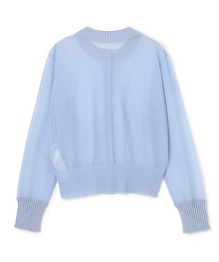 BEIGE， PYRRHOT / シアーコンビ リブカーディガン Sax