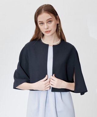 23区 L 【APPLAUDIR】バックサテンストレッチ ジャケット ネイビー系