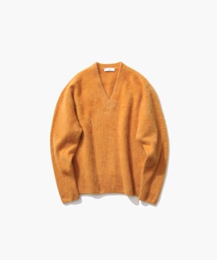 ATON ROYAL FUR CASHMERE | Vネックセーター YELLOW