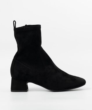 BONTRE 【UNISA/ウニサ】ショートヒールストレッチブーツ ブラック