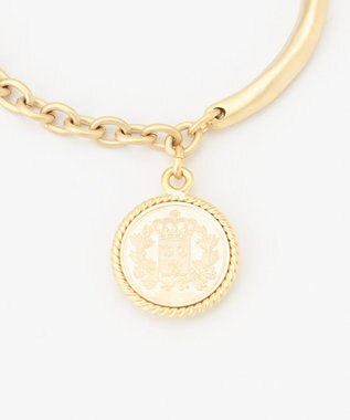 J.PRESS LADIES 【WEB限定・リバーシブル】 イニシャルコイン ブレスレット ゴールド系
