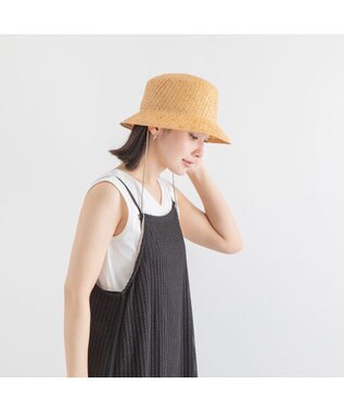 林八百吉商店 un chapeau  紐付きキャペリン ナチュラル