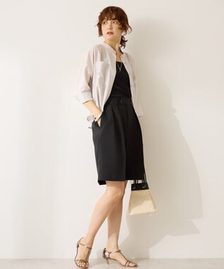 AMERICAN HOLIC 接触冷感Wポケット5分袖ショートシャツ Light Gray