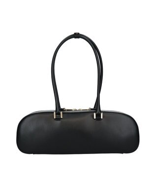 INTER-CHAUSSURES 【CHRISTIAN VILLA】レザーワイドミディアムショルダーバッグ ブラック