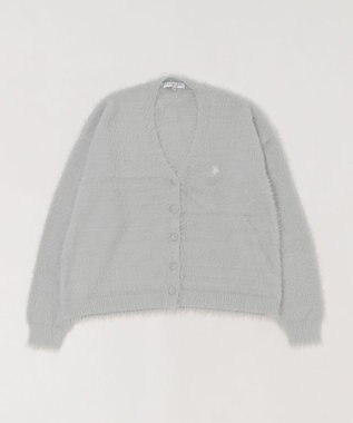 WEGO 【25年秋冬新作/WEB限定】別注USPOLOシャギーニットカーデ ブルー