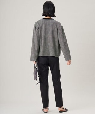 自由区 【洗える】ライトカラミノーカラー ジャケット モノトーン