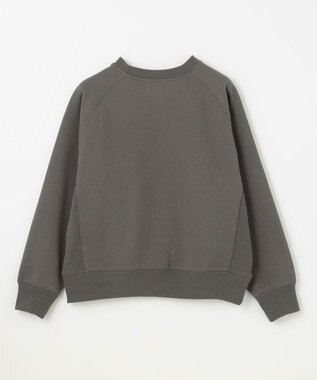 ANY L 【洗濯機可能/サスティナブル】ロゴ裏起毛クルーネックプルオーバー チャコール