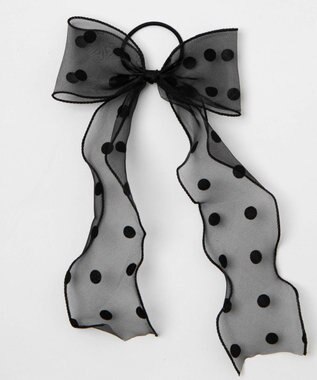 WEGO Lドットスケリボンゴム ブラック