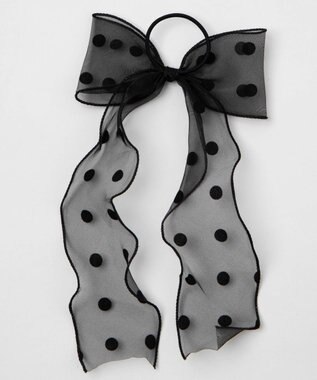 WEGO Lドットスケリボンゴム ブラック