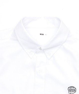 WEGO 【ユニセックス着用ITEM/MLサイズ展開】オックスフォードワンポイントシャツ（SS） ホワイト