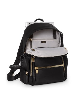 TUMI VOYAGEUR 「セリーナ」ミディアム・バックパック ブラック/ゴールド