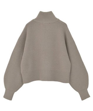 AMERICAN HOLIC ZIPハイネックカーディガン Beige