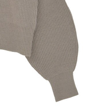 AMERICAN HOLIC ZIPハイネックカーディガン Beige