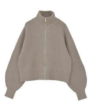 AMERICAN HOLIC ZIPハイネックカーディガン Beige