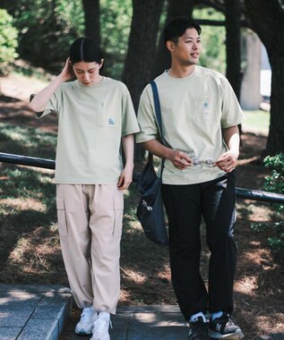 SHARE PARK MENS 【UVカット・吸水速乾・ストレッチ・軽量 】ポケットロゴTシャツ（L・XLサイズ） 黄緑系