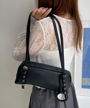 WEGO ミラー付きボストンバッグ ブラック