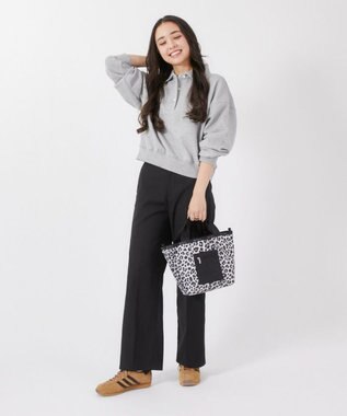 LeSportsac SM REVERSIBLE PKT TOTE/2ウェイブラック/ニュートラルレオパード 2ウェイブラック/ニュートラルレオパード