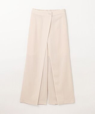 GRACE CONTINENTAL ラップレイヤードパンツ ベージュ