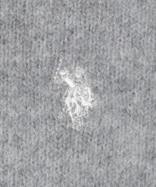 WEGO 【WEB限定/25年秋冬新作】別注USPOLO微起毛カーデ グレー