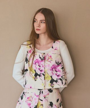 GRACE CONTINENTAL ボタニカルセパレートドレス ピンク