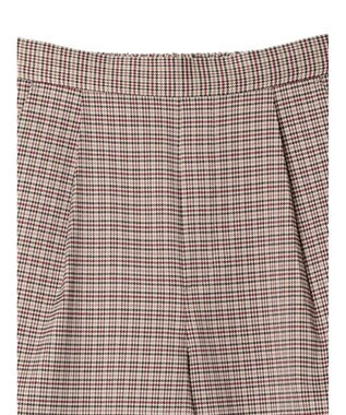 earth music&ecology チェックストレートパンツ Check Beige