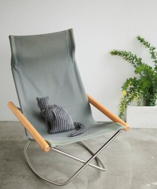 LOOM&SPOOL GRA綿毛布猫クッション グレー