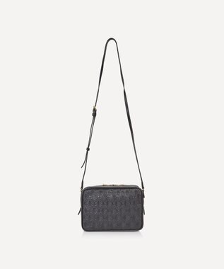 LIBERTY. マドックス クロスボディ バッグ エンボスレザー ブラック