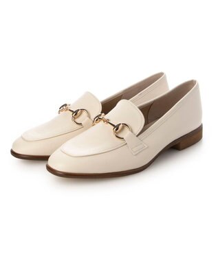 MODE ET JACOMO <carino>レザービットローファー アイボリー