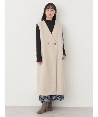 earth music&ecology チェーンリブハイネックプルオーバー Black