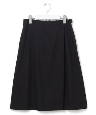 23区 S 【セットアップ対応】アイアスマットストレッチ フレア スカート ブラック系