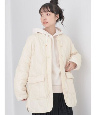 earth music&ecology キルティングハーフブルゾン Ivory