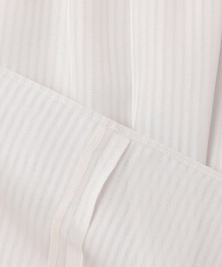 J.PRESS LADIES シャドーストライプ スリットフリルネック カットソー ライトグレー系