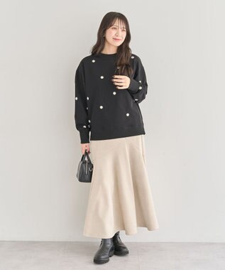 Green Parks ・ＥＬＥＮＣＡＲＥ　ＤＵＥ　スエードポンチフレアスカー Ivory