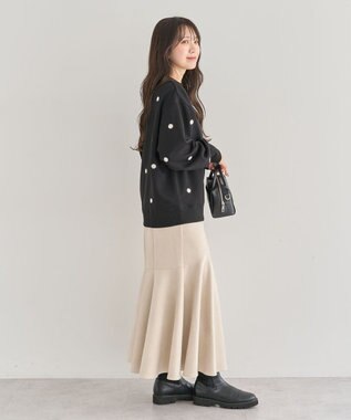 Green Parks ・ＥＬＥＮＣＡＲＥ　ＤＵＥ　スエードポンチフレアスカー Ivory