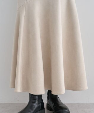 Green Parks ・ＥＬＥＮＣＡＲＥ　ＤＵＥ　スエードポンチフレアスカー Ivory