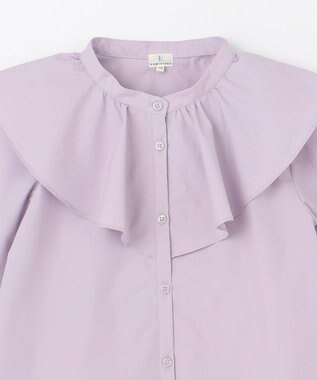 組曲 KIDS 【150-160㎝】パピヨンラッフル ブラウス ラベンダー系