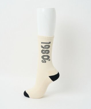 WEGO 配色デザインソックス（R） オフホワイト