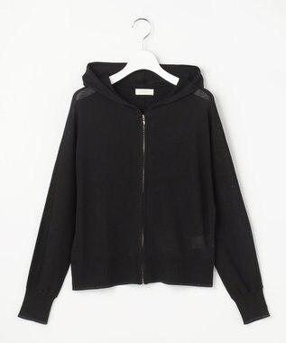ANY SIS エアリー ニットフーディー ブラック