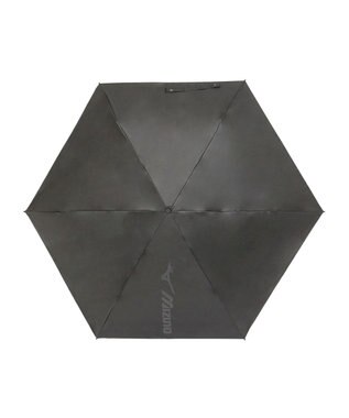 MOONBAT 【WEB限定】MIZUNO  (ミズノ)  BIGロゴ 無地 日傘 折りたたみ傘 パラソル 晴雨兼用 軽量 一級遮光 遮熱効果 遮光率100% UV遮蔽100% ブラック