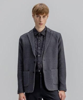 ストロータックステッチ　ニットジャケット