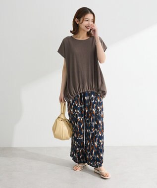 Green Parks 柄イージーパンツⅣ（ワイド） Brown