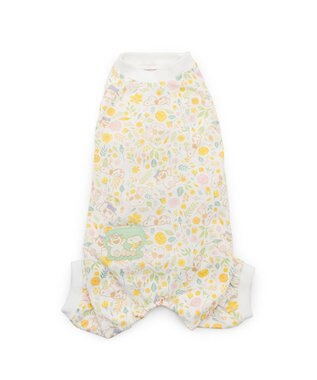 PET PARADISE スヌーピー はじめてのロンパース 《のほほん柄》 小型犬 ホワイト×イエロー