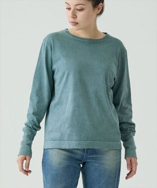caqu caqu x GoodOn roundneck L/S tee  シンプルゆったりフィットシャツ