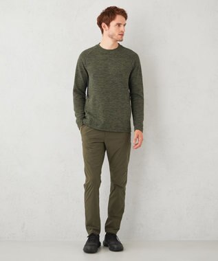 JOSEPH ABBOUD MOUNTAIN 【UNISEX】ランダムスラブリップTシャツ カーキ系