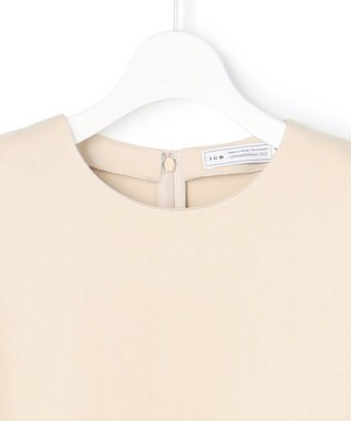 ICB L 【WEB＆一部店舗限定】BrightCupraSatin チュニックブラウス ベージュ