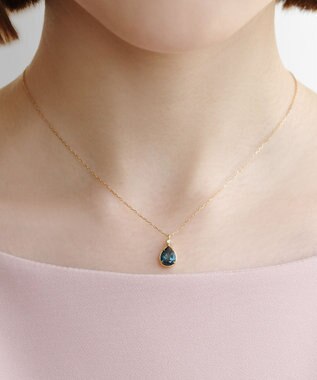 TOCCA 【WEB＆数量限定】PIECE OF FLOWER NECKLACE K18 ロンドンブルートパーズ ダイヤモンド ネックレス ロンドンブルートパーズ