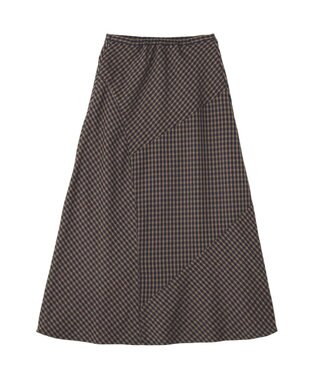 earth music&ecology ランダムキリカエラップスカート Check Navy