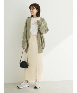 Green Parks コットンＵＳＡミニ裏毛ロングＺＩＰパーカー Khaki