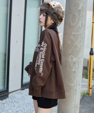 WEGO 裏起毛2WAYグラフィックワンショルBIGスウェット 柄4