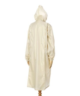 MOONBAT FLAT PURE サイクルコート 無地 自転車 リュック対応 ユニセックス 収納袋付き Mサイズ オフホワイト